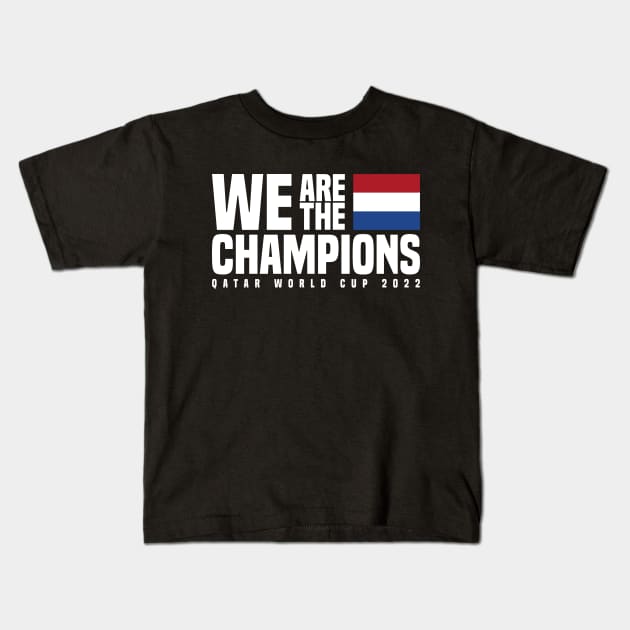 Qatar World Cup Champions 2022 - Netherlands Kids T-Shirt by Den Vector